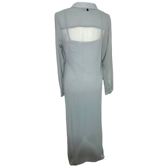 SOFT SURROUNDINGS 2-Piece Embroidered Gray Maxi‎ Dress - Size Medium - Picture 3 of 9